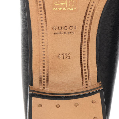 Gucci Lambskin Womens Brixton Horsebit Loafers 41.5 Black 6 of 9