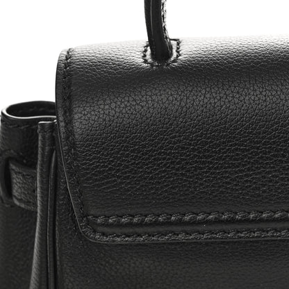 Versace Grained Calfskin Small La Medusa Top Handle Bag Black 11 of 12