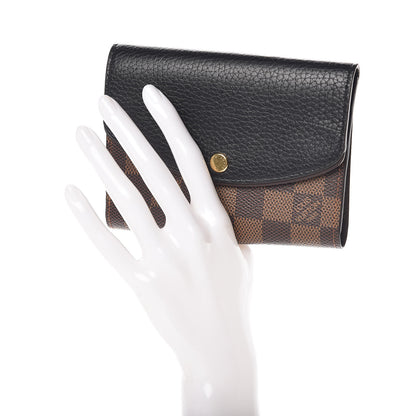 Louis Vuitton Damier Ebene Normandy Compact Wallet Black 2 of 9