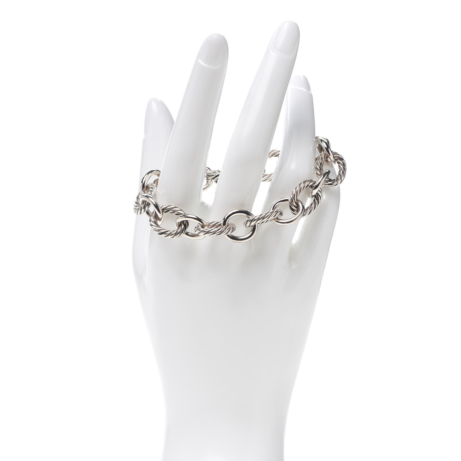 David Yurman Sterling Silver 12mm Large Oval Link Bracelet 2 of 5