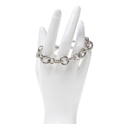 David Yurman Sterling Silver 12mm Large Oval Link Bracelet 2 of 5