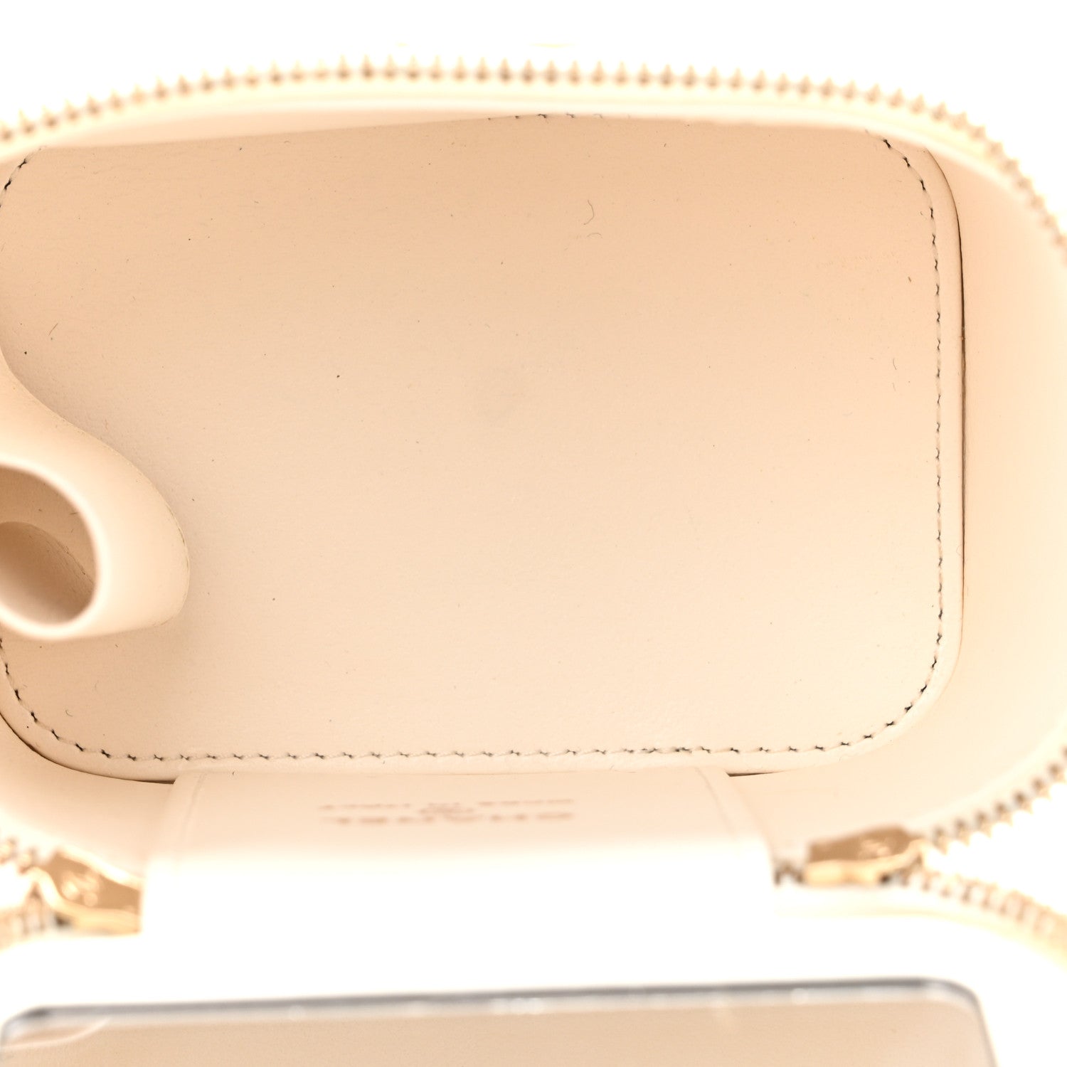 Chanel Lambskin Quilted Mini Vanity Case With Chain White 4 of 15