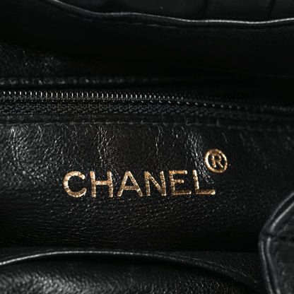 Chanel Lambskin Camelia Round Handle Mini Bag Black 7 of 13