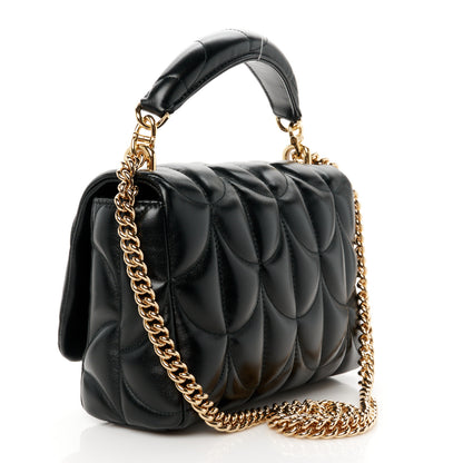 Bulgari Calfskin Matelasse Medium Serpenti Sugarloaf Shoulder Bag Black 3 of 11