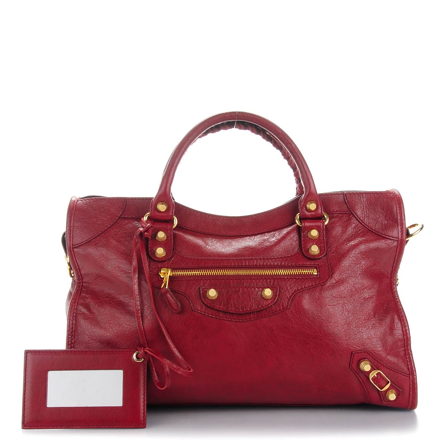 Agneau Giant 12 Gold Hardware City Rouge Cerise