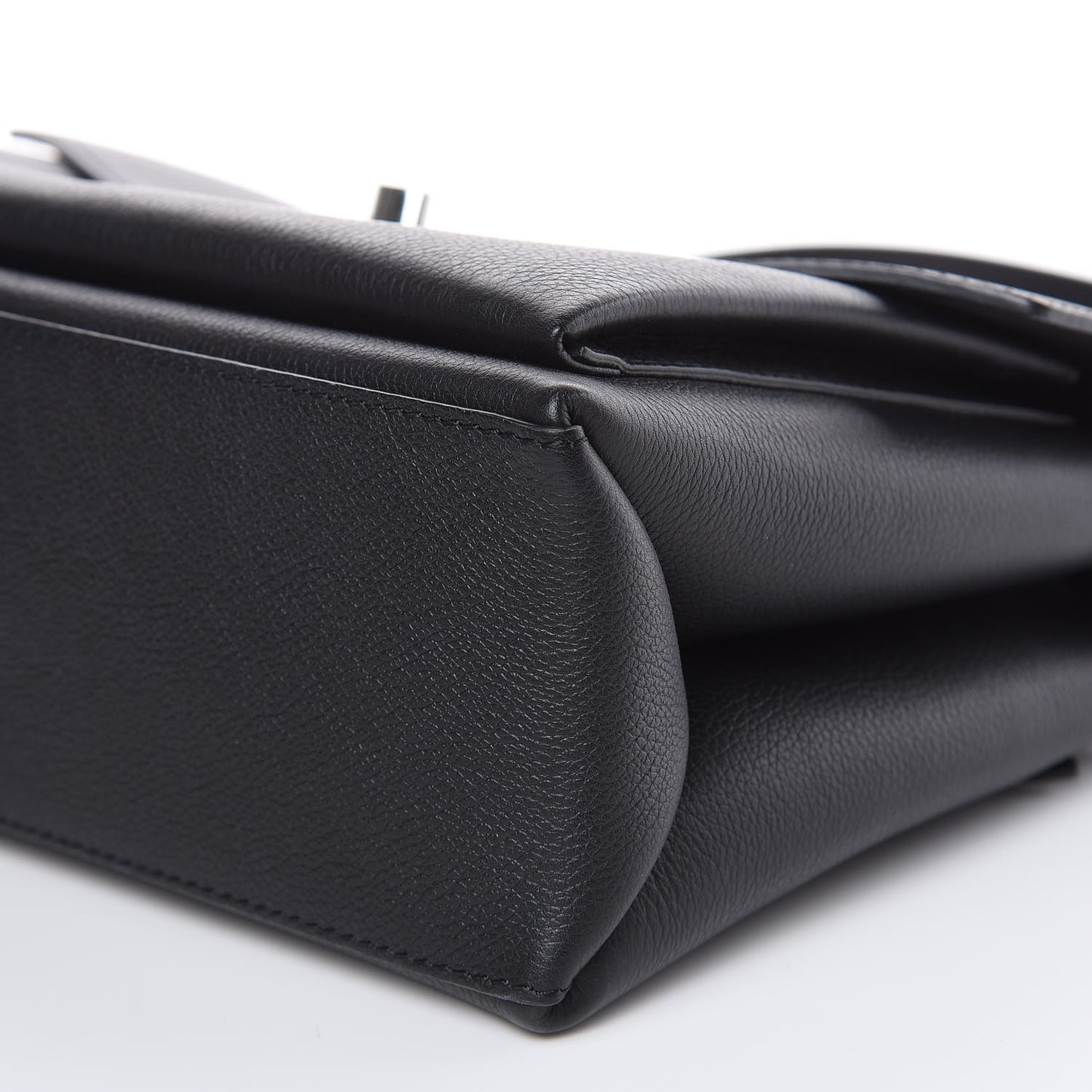 Soft Calfskin My Lockme Top Handle Black