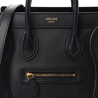 Celine Smooth Calfskin Nano Luggage Black 10 of 10