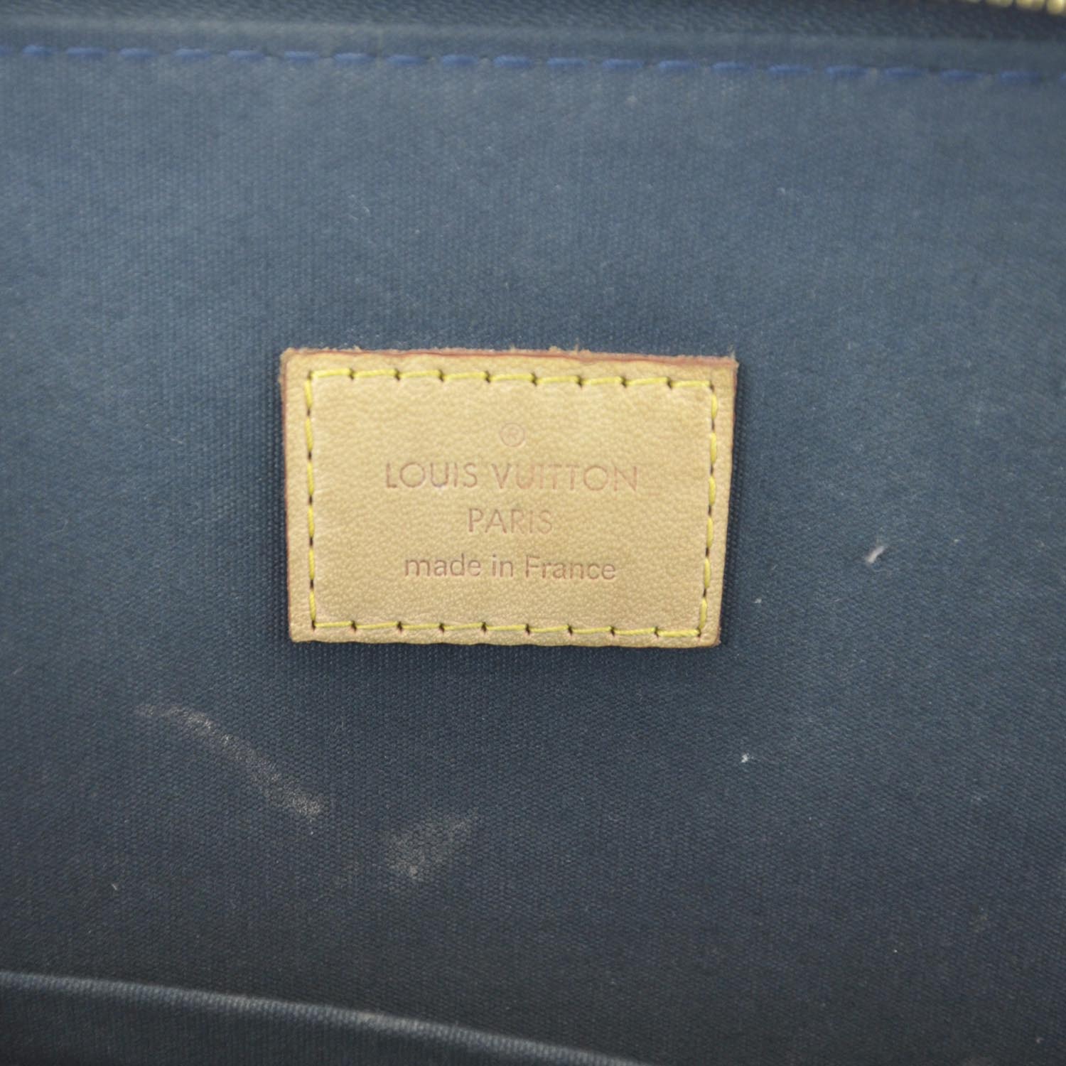 Louis Vuitton Vernis Alma MM Blue Nuit 8 of 9