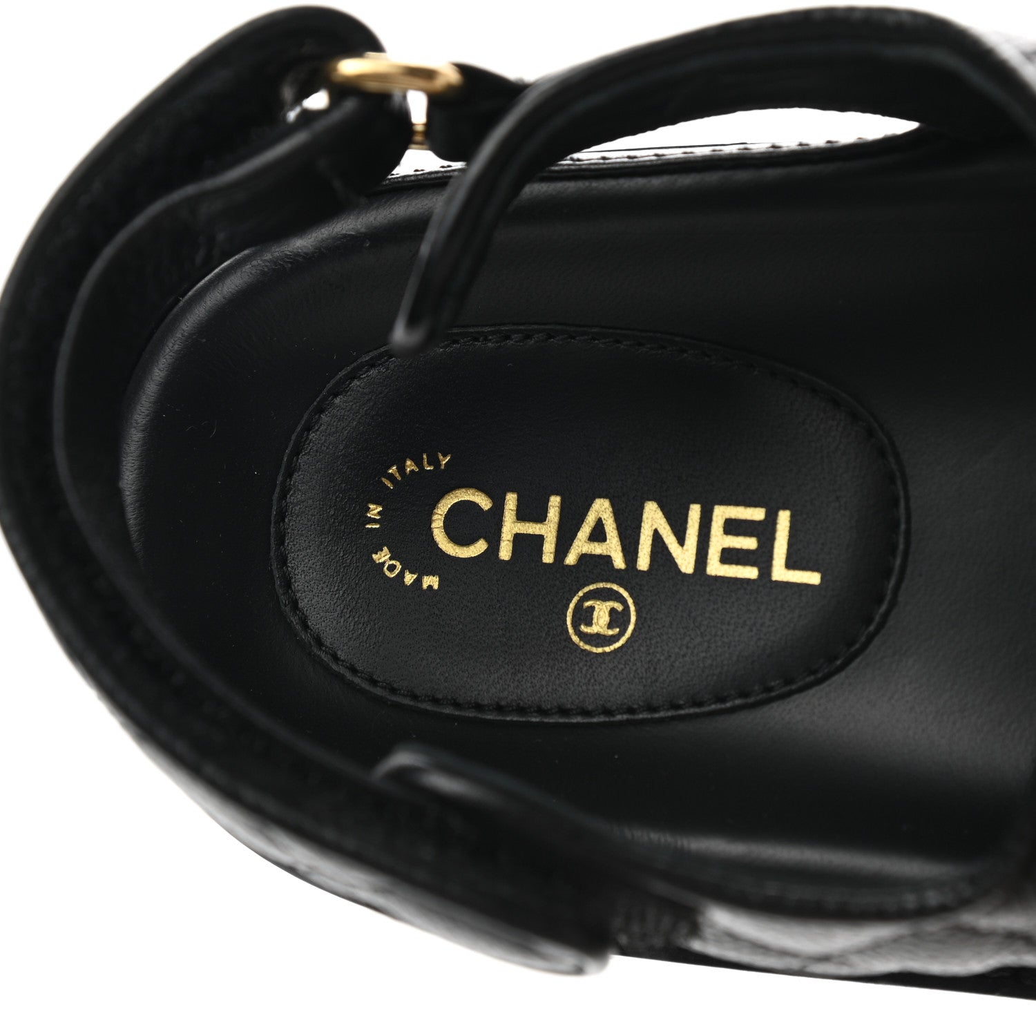 Chanel Velcro Dad Sandals 38 Black 7 of 9