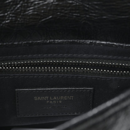 Saint Laurent Crinkled Calfskin Matelasse Monogram Niki Chain Wallet Black 6 of 9