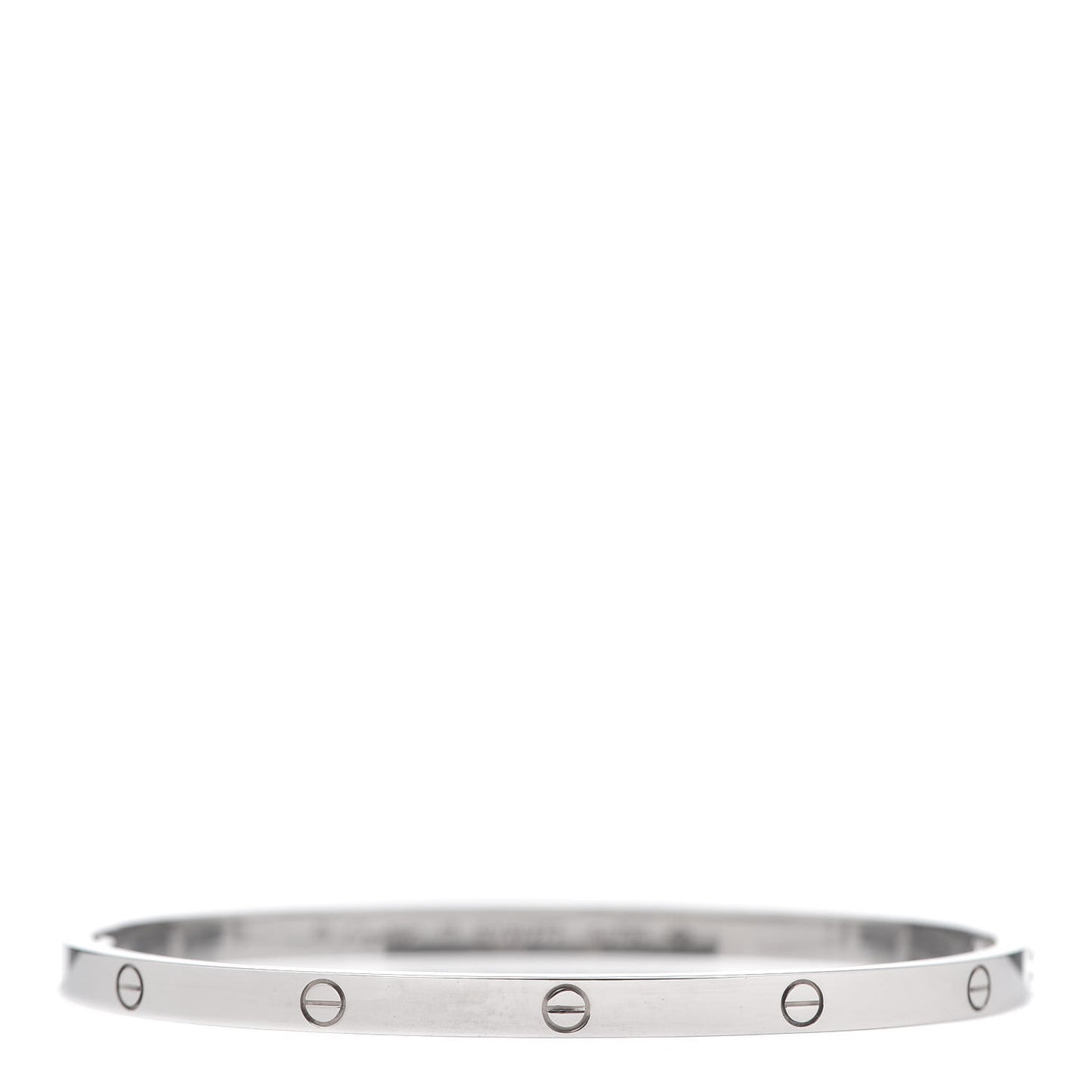 18K White Gold Small LOVE Bracelet 17