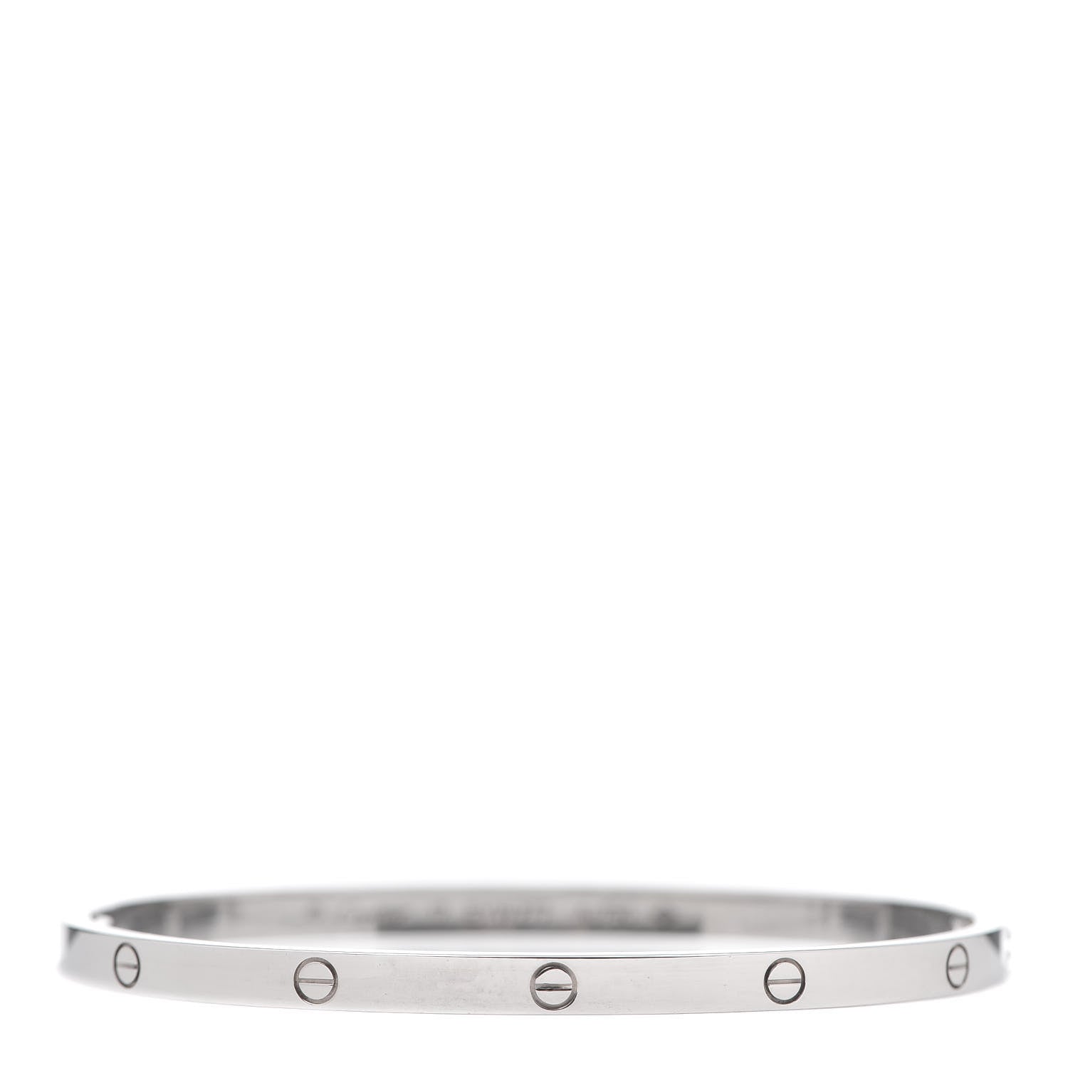 Cartier 18K White Gold Small LOVE Bracelet 17 1 of 7
