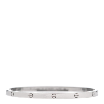 Cartier 18K White Gold Small LOVE Bracelet 17 1 of 7