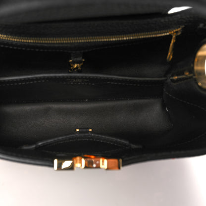 Louis Vuitton Taurillon Blooming Capucines PM Black 5 of 9