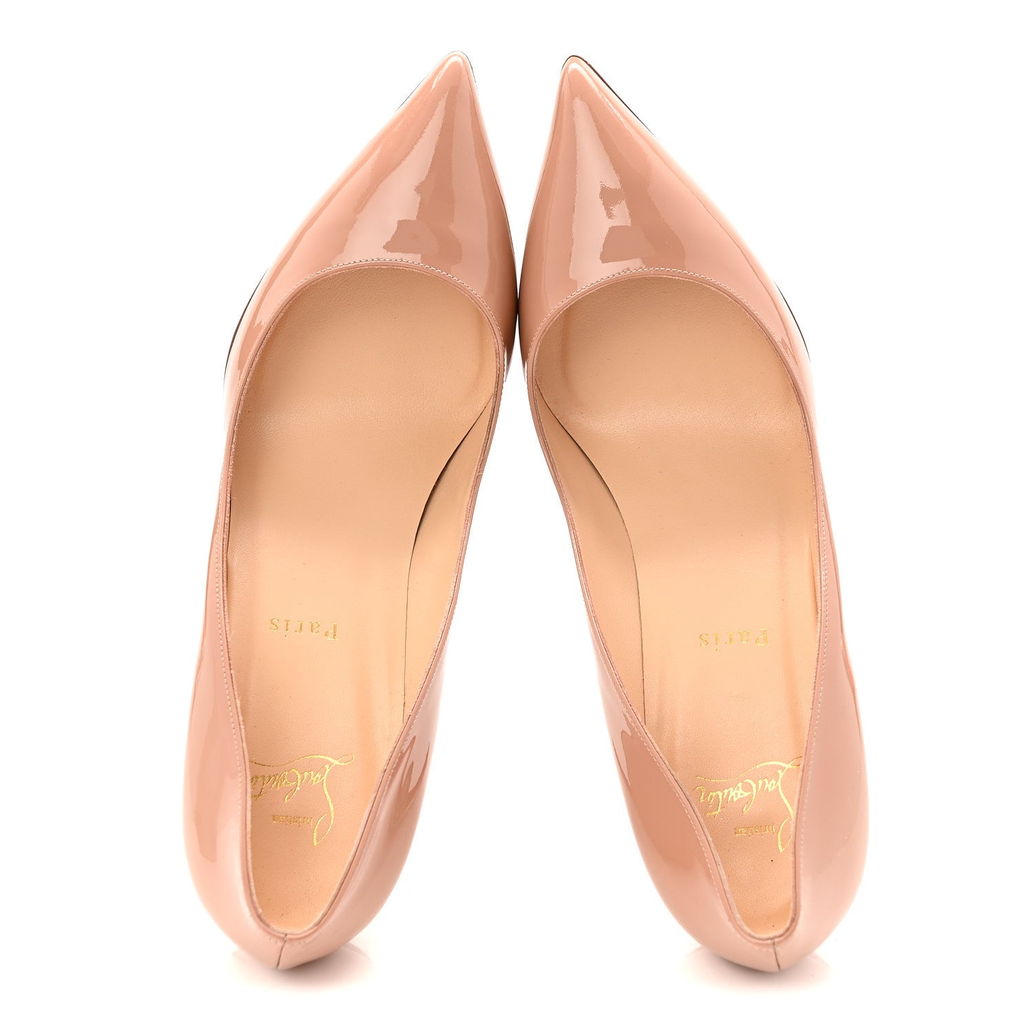 Louis Vuitton CHRISTIAN LOUBOUTIN Patent Pigalle Follies 85 Pumps 41 Nude 41 Nude 5 of 9