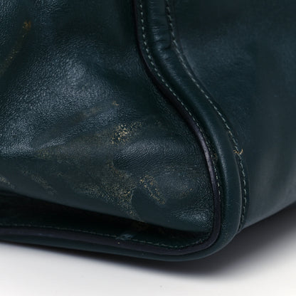 Alexander McQueen Pebbled Calfskin Large Skull Padlock Zip Around Tote Dark Green 23 of 28
