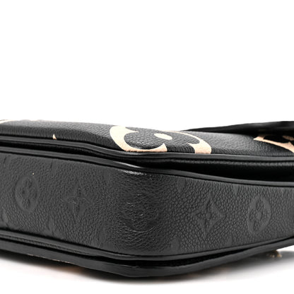 Louis Vuitton Empreinte Monogram Giant Crafty Pochette Metis Black Creme 9 of 10