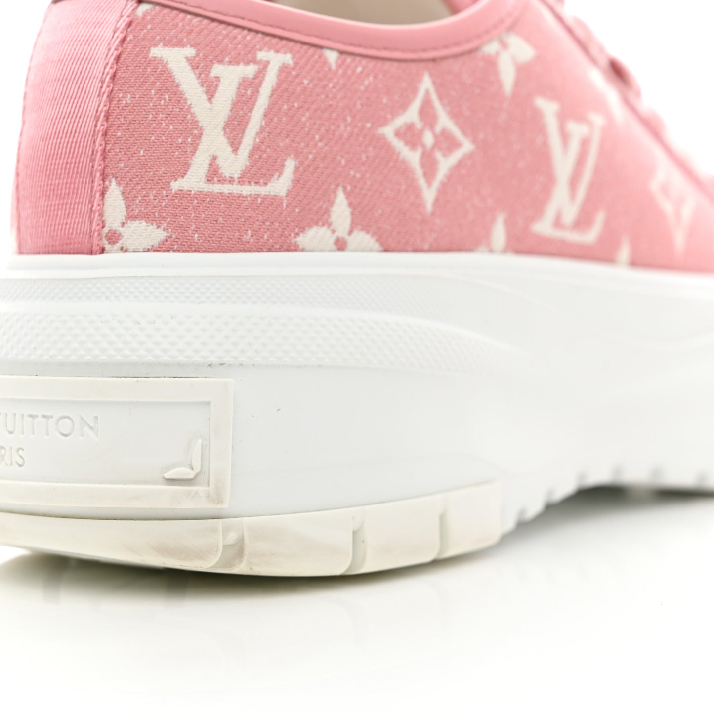 Denim Monogram Squad Sneakers 37.5 Pink