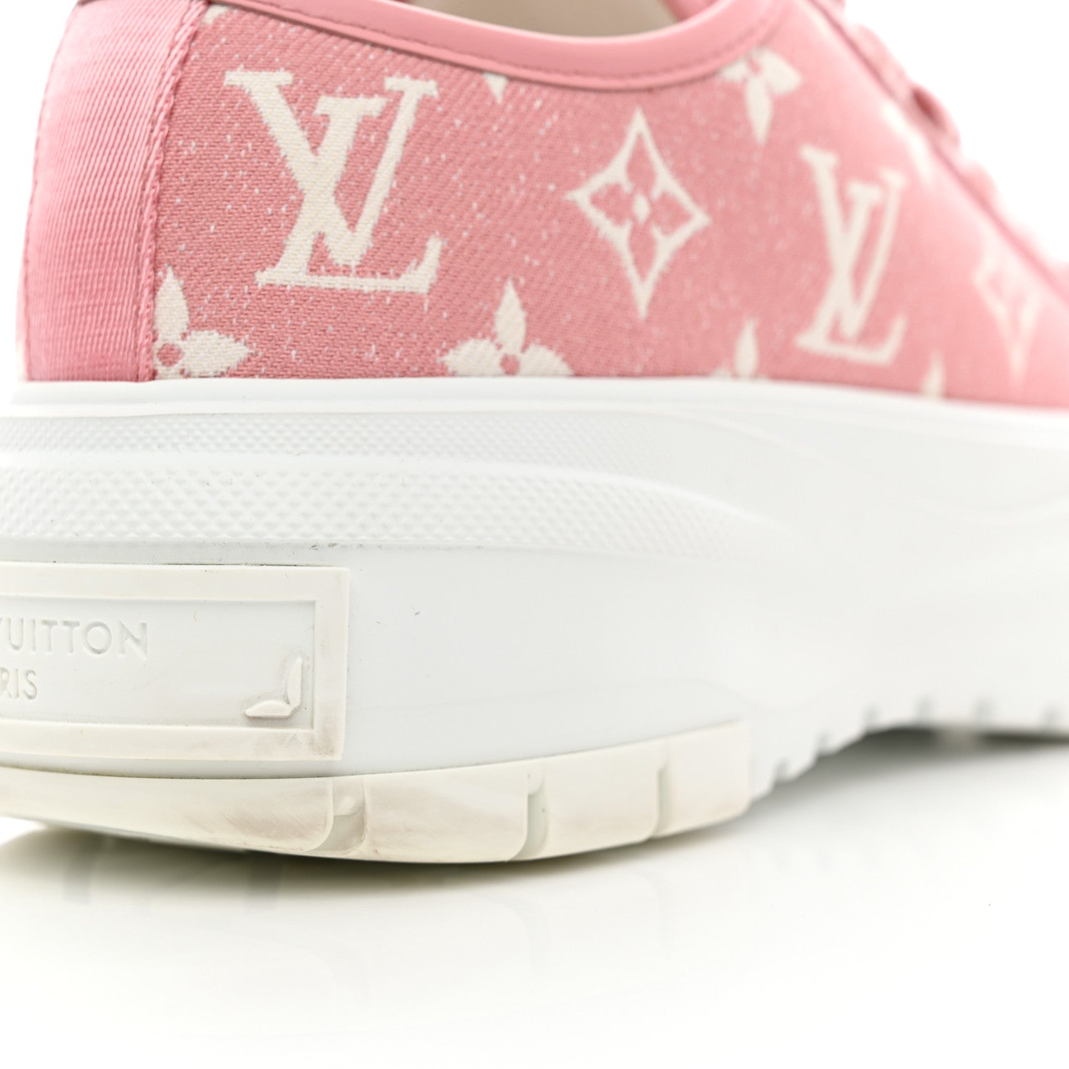 Louis Vuitton Denim Monogram Squad Sneakers 37.5 Pink 15 of 17