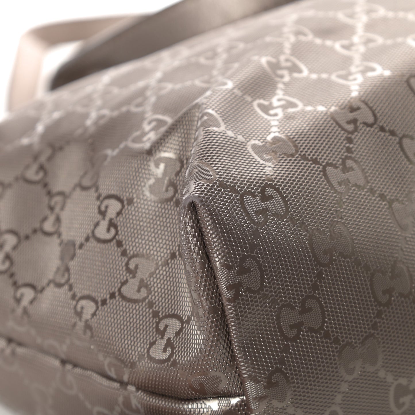 Imprime Monogram Medium Zippered Shopping Tote Pewter