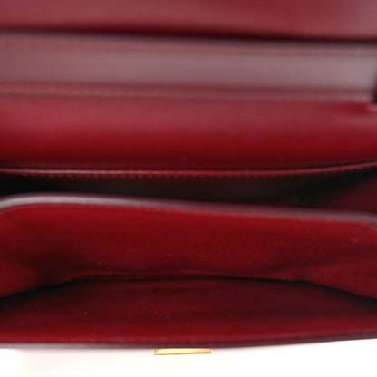 Celine Box Calfskin Teen Classic Box Flap Bag Burgundy 5 of 12