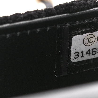 Chanel Velvet Camellia Embossed Jewel Belt Card Holder With Chain Black 7 of 10