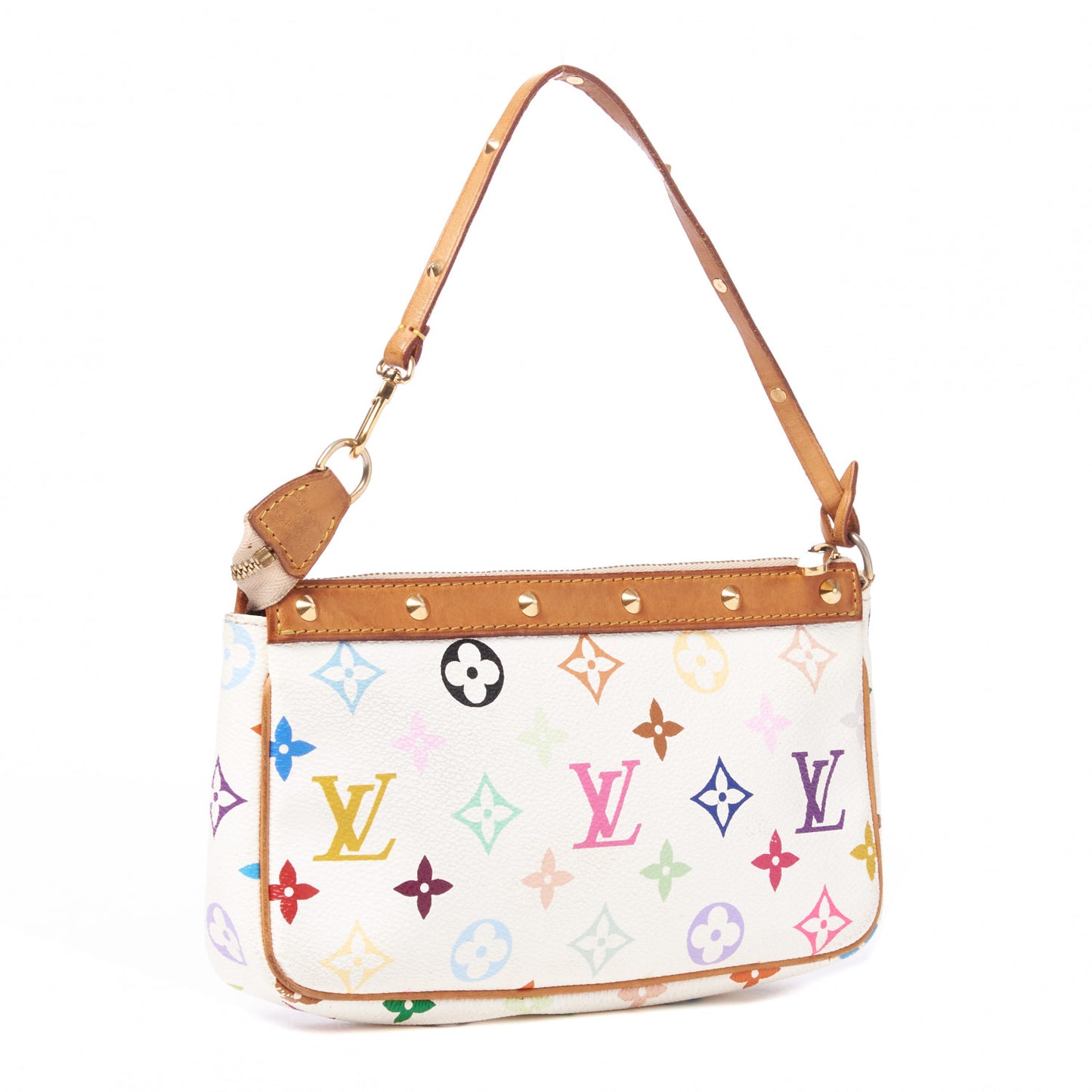 Monogram Multicolor Pochette Accessories White