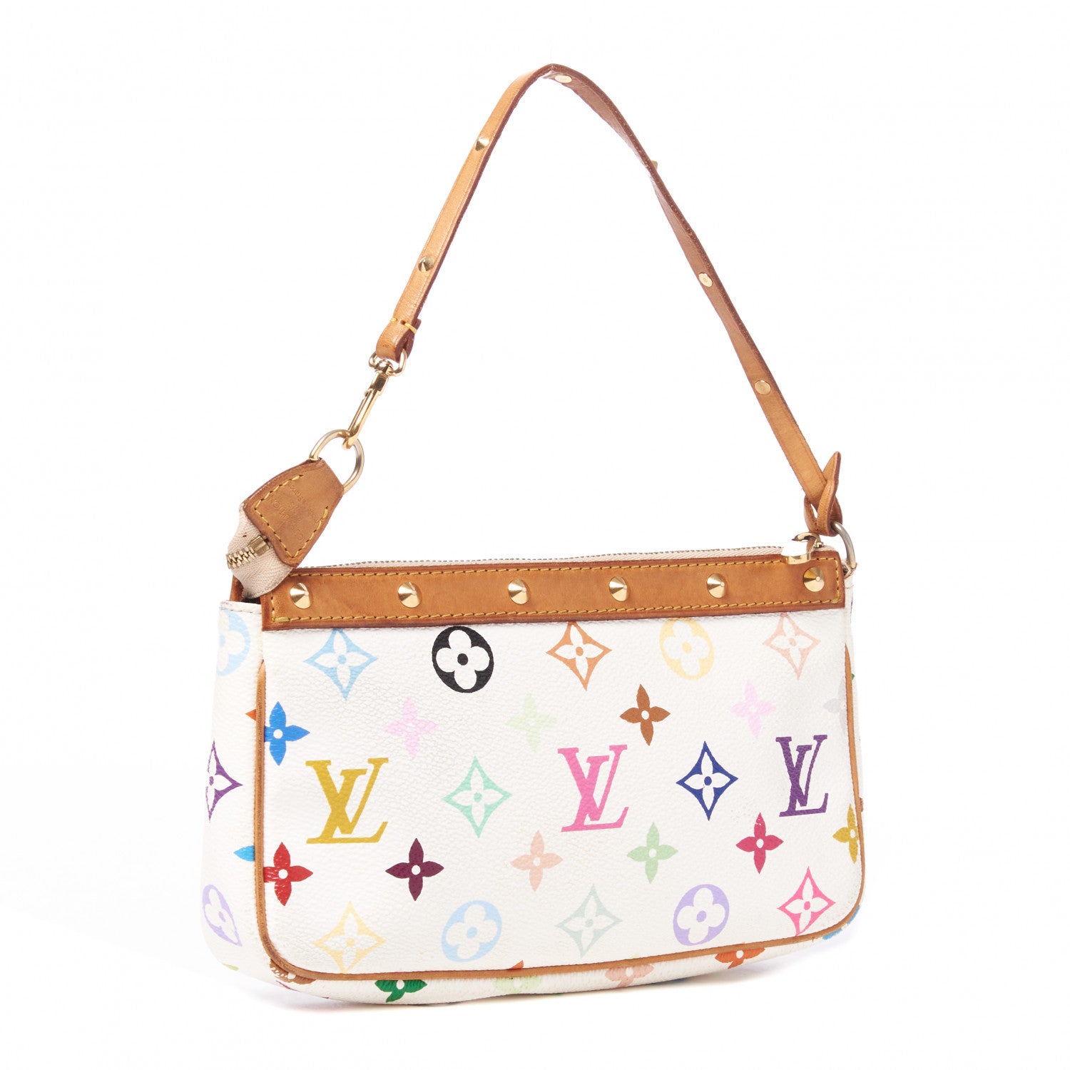 Louis Vuitton Monogram Multicolor Pochette Accessories White 2 of 7