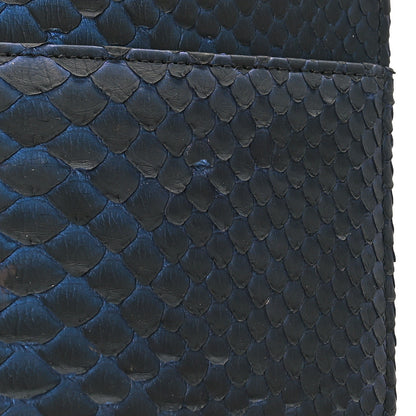 Chanel Snakeskin Wallet On Chain WOC Navy 12 of 12