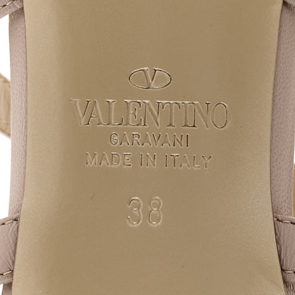 Valentino Garavani Patent Nappa Rockstud 50mm Cage Mules 38 Poudre 7 of 9