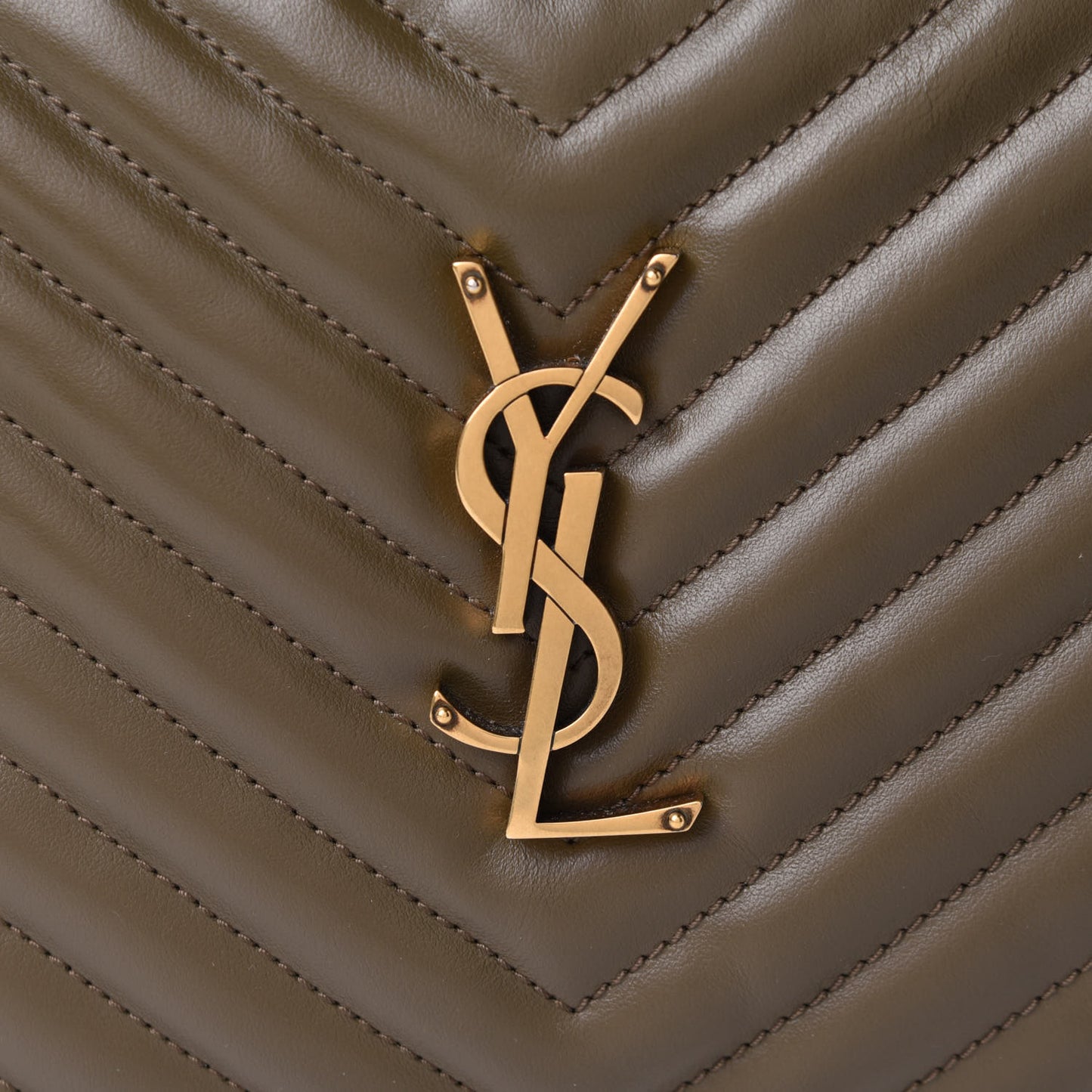 Calfskin Matelasse Monogram Lou Camera Bag Military Olive