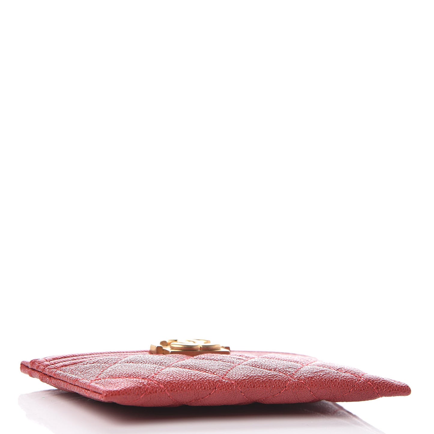 Caviar Quilted Boy Card Holder Red