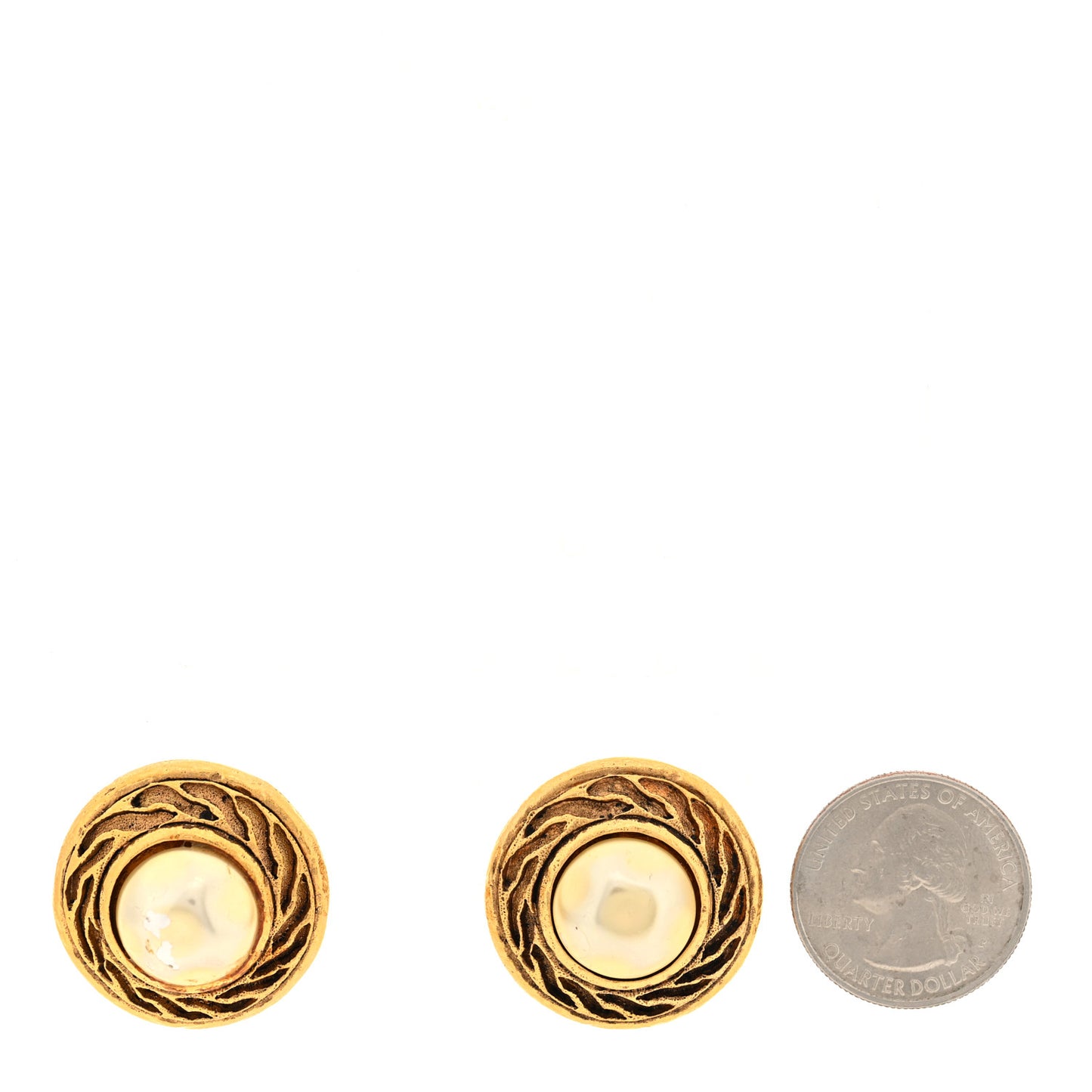 Pearl Clip On Earrings Gold