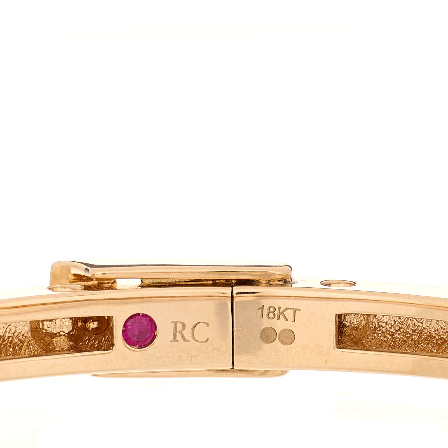 Roberto Coin 18K Rose Gold Symphony Pois Moi Oval Bangle Bracelet 4 of 6