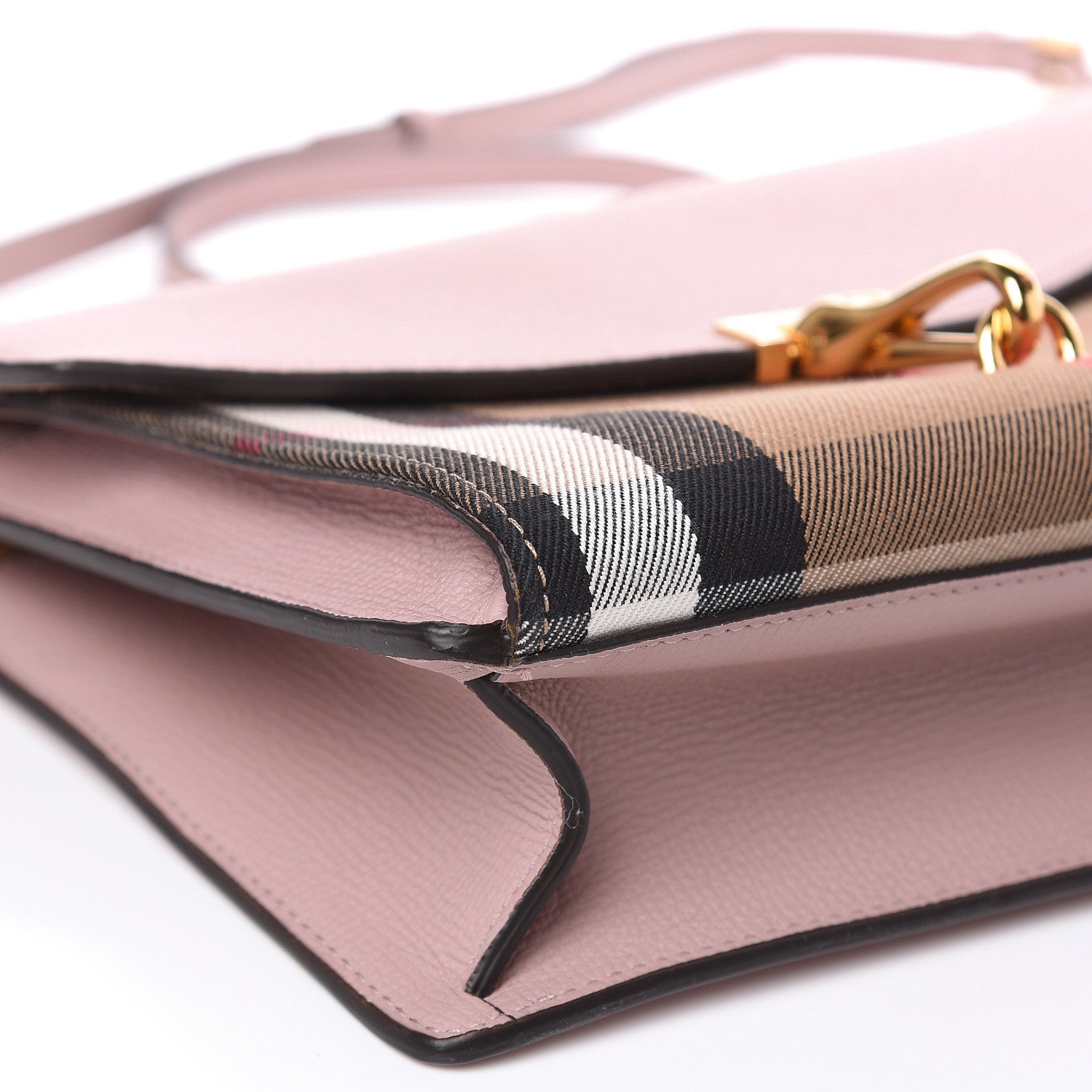 Burberry Derby Calfskin House Check Small Macken Crossbody Bag Pale Orchid 9 of 10