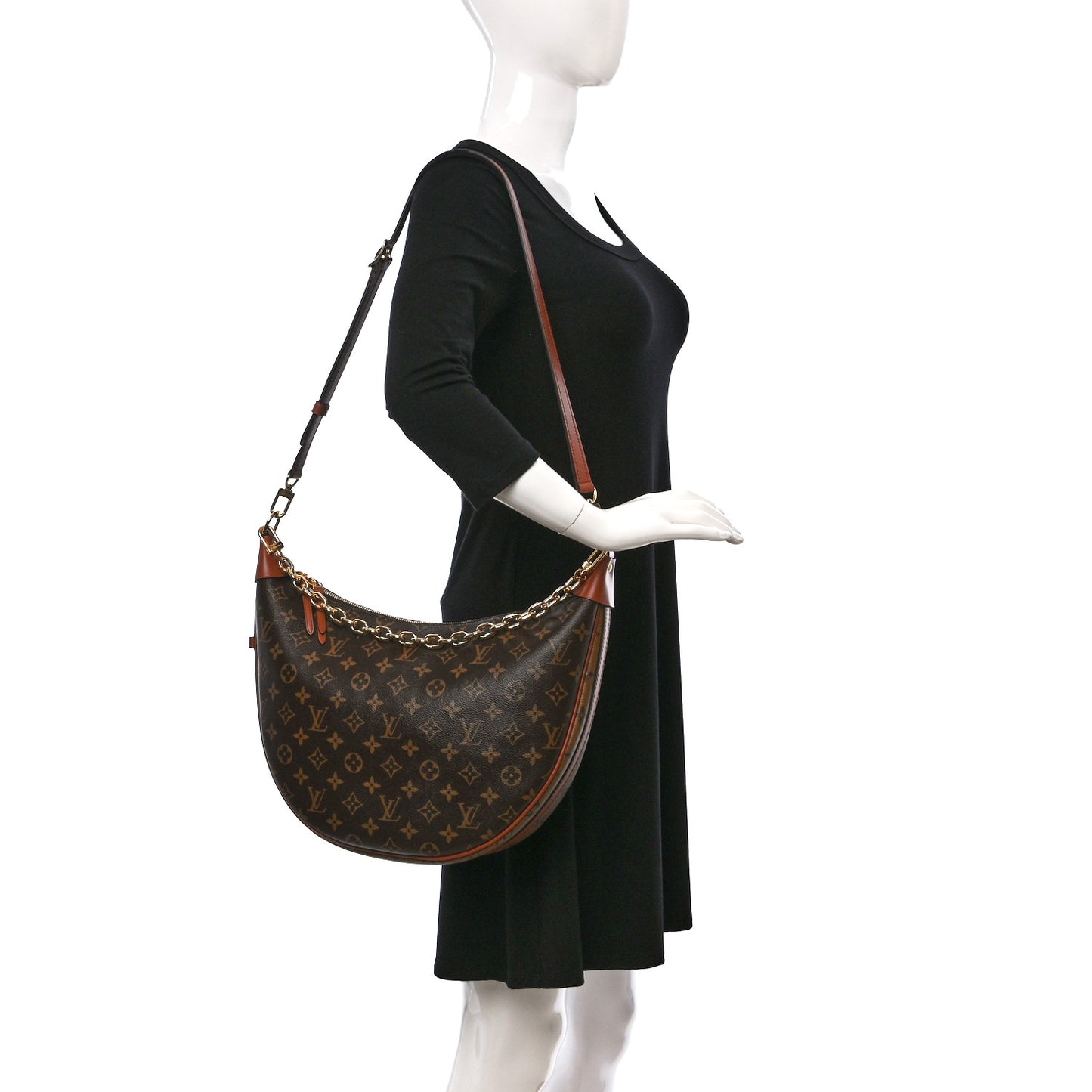 Reverse Monogram Loop Hobo