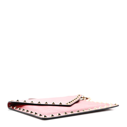 Valentino Garavani Vitello Medium Rockstud Envelope Flat Wristlet Pouch Red 4 of 6