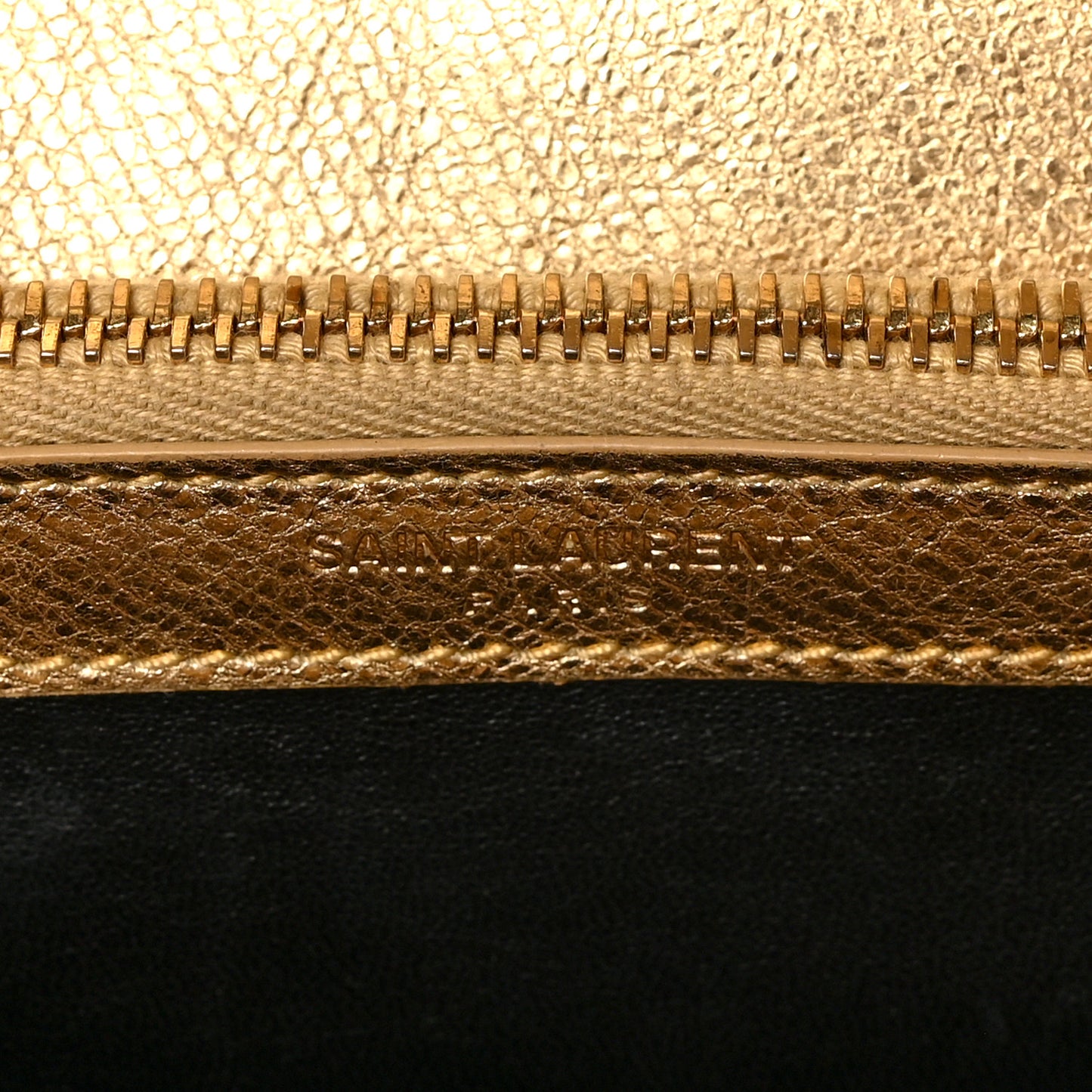 Metallic Calfskin Matelasse Chevron Monogram Medium College Bag Gold