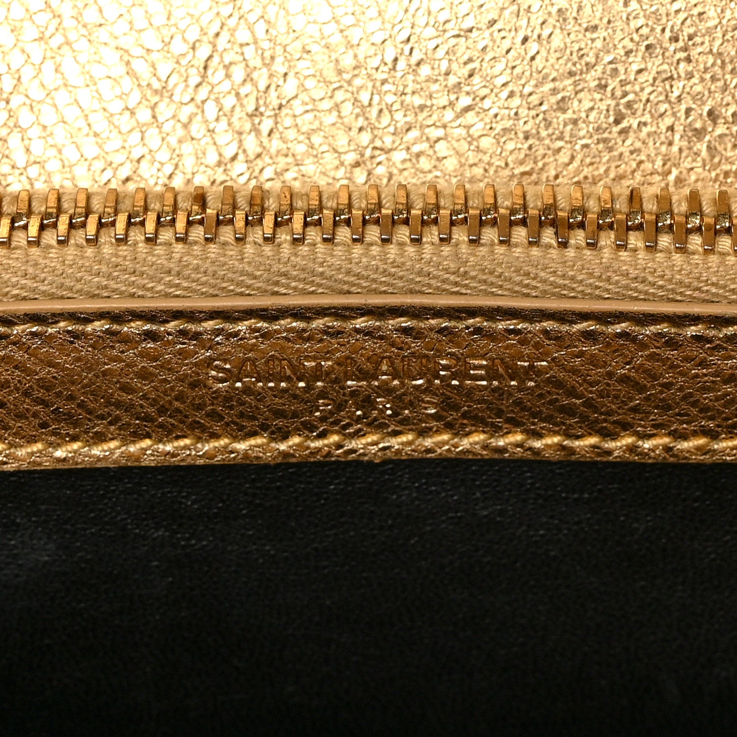 Saint Laurent Metallic Calfskin Matelasse Chevron Monogram Medium College Bag Gold 6 of 8