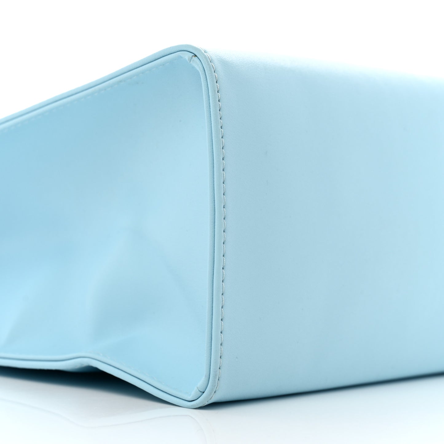 Vegan Leather Medium Shopping Bag Pool Blue