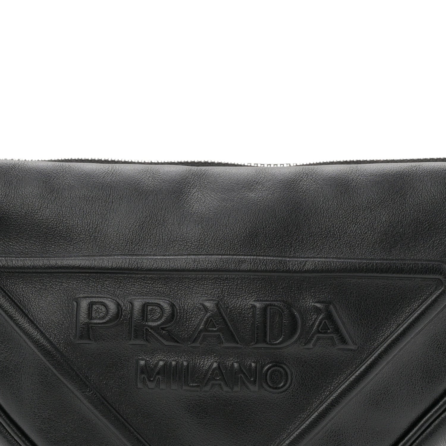 Prada Grace Lux Triangle Shoulder Bag Black 8 of 10