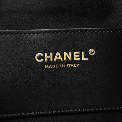 Chanel Suede Quilted Medium Chanel 25 Handbag Black 7 of 13