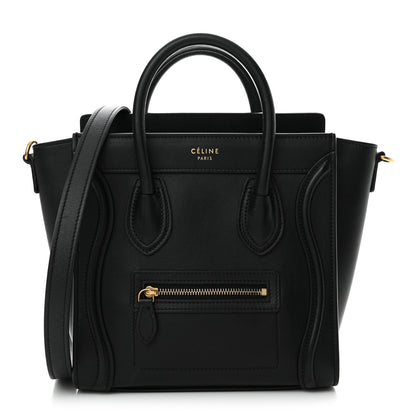 Celine Smooth Calfskin Nano Luggage Black 1 of 14