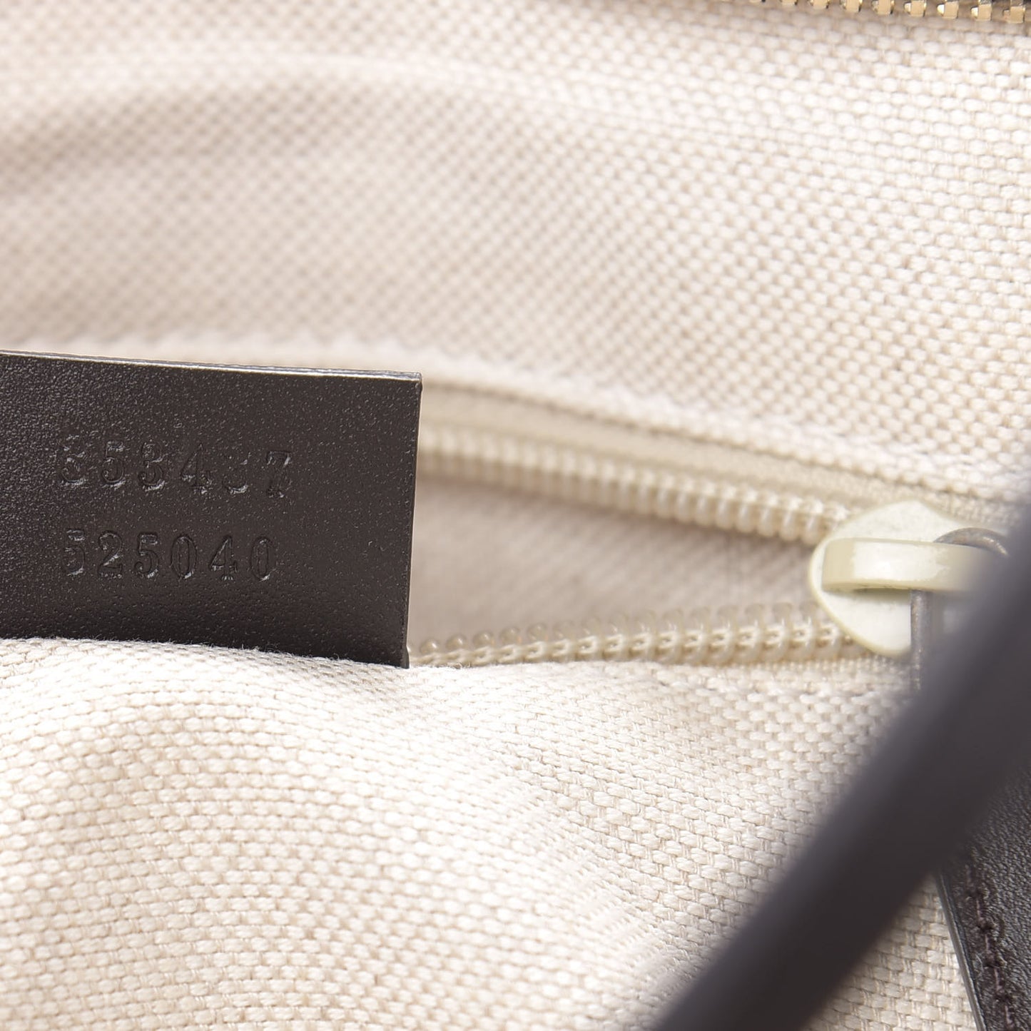 GG Supreme Monogram Medium Zippered Tote Dark Brown