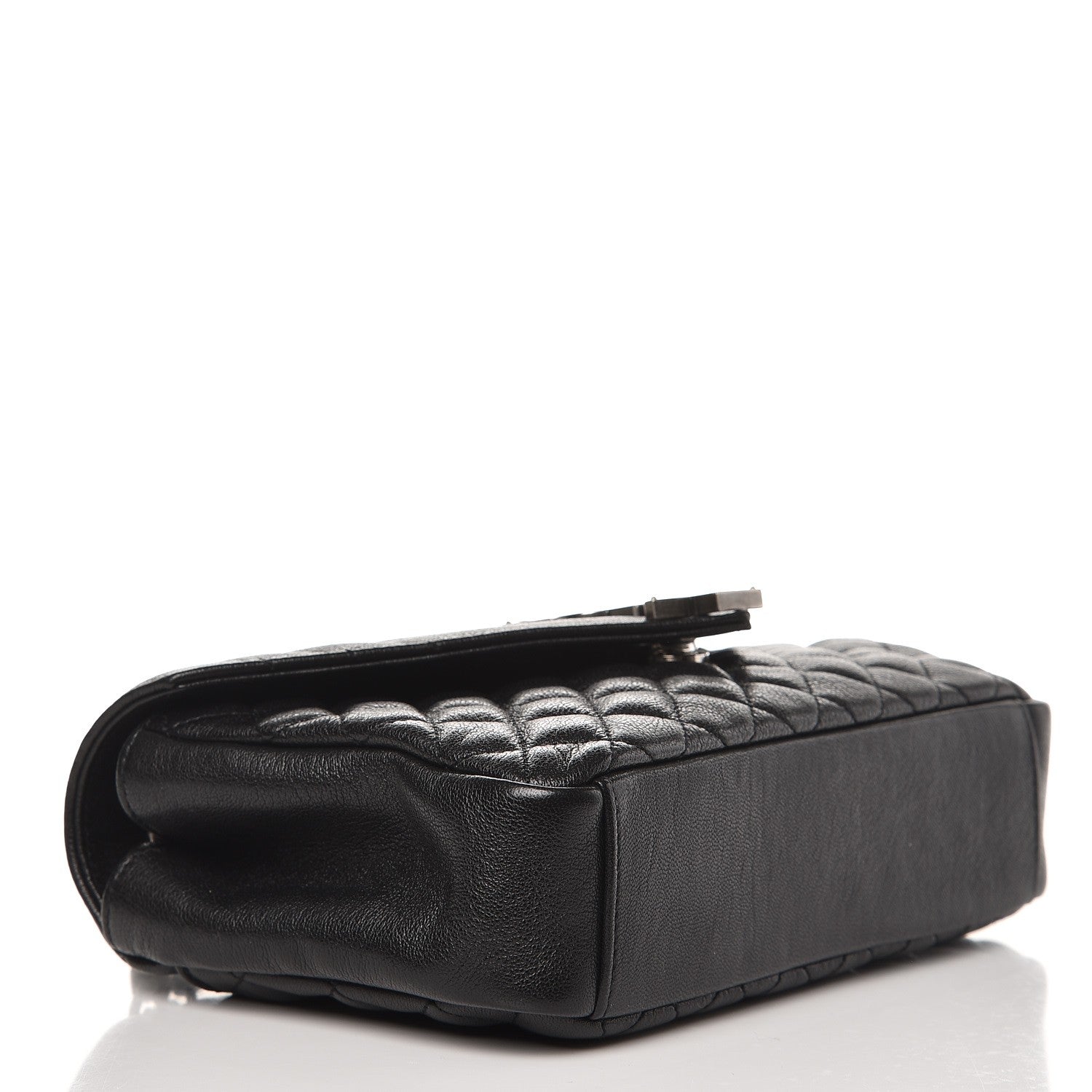 Saint Laurent Sheepskin Tri-Quilt Monogram Medium College Bag Black 5 of 9