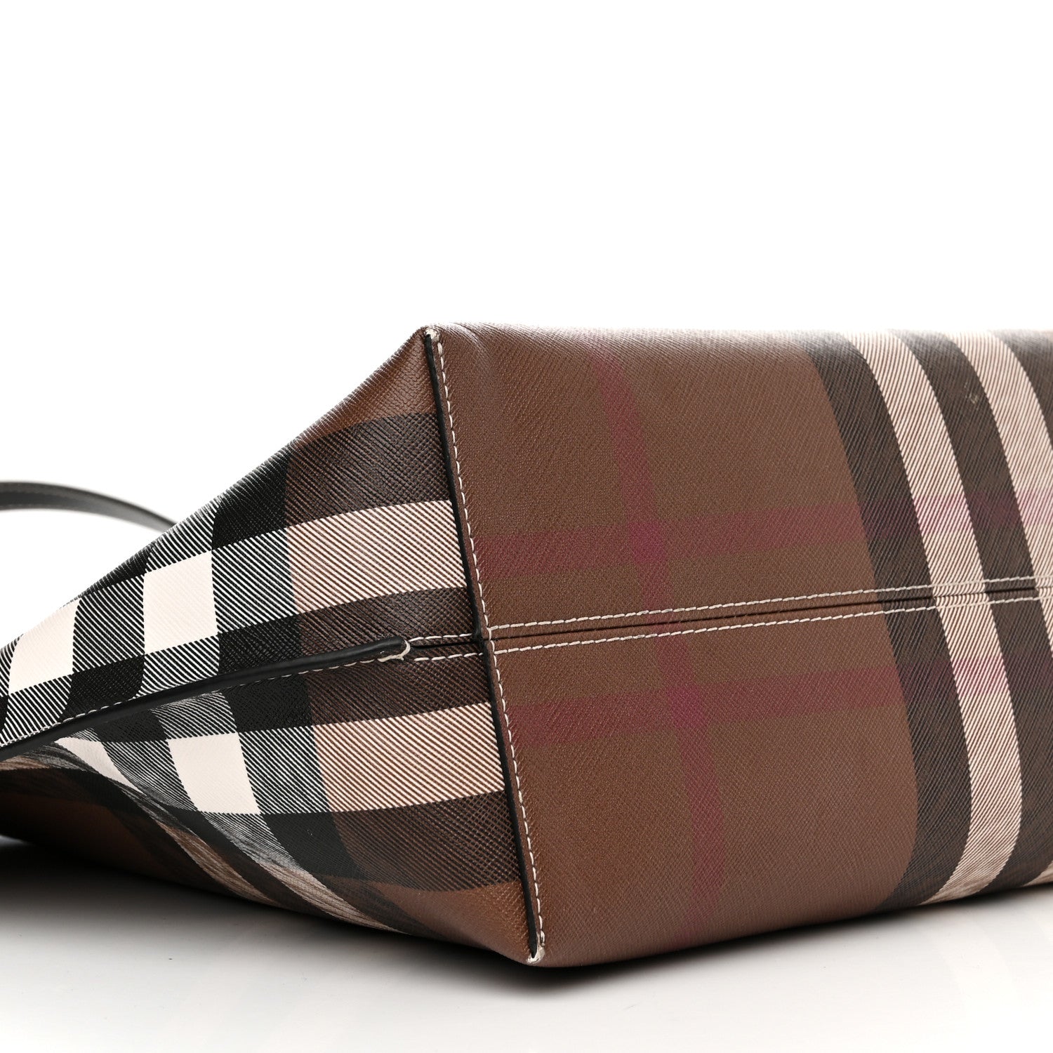 Burberry E-Canvas Check Medium Soft TB Tote Dark Birch Brown 8 of 10