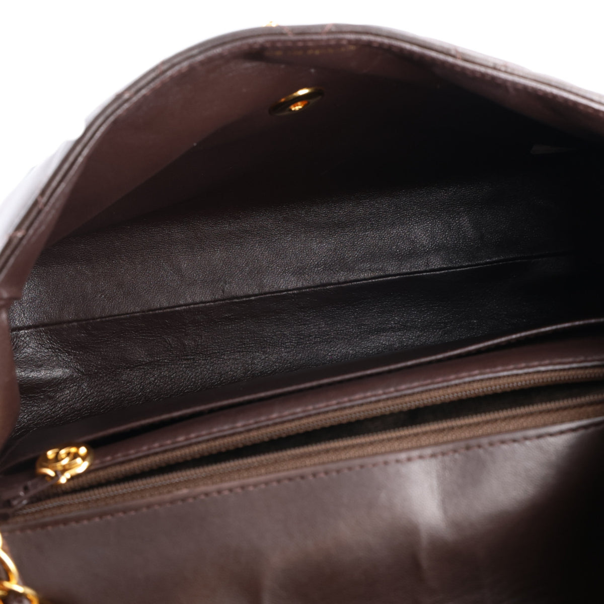 Chanel Lambskin Quilted Medium Single Flap Dark Brown 5 of 12