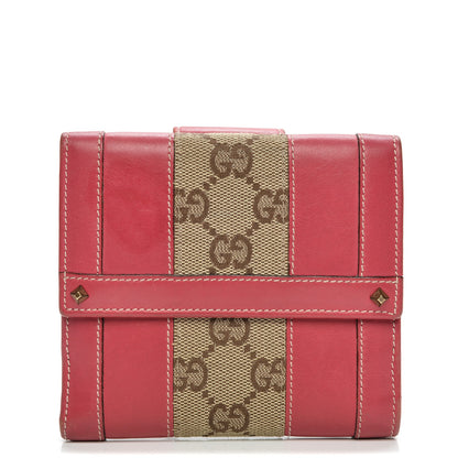 Gucci Calfskin Monogram Compact Wallet Pink 1 of 9