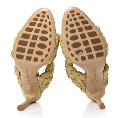 Bottega Veneta Nappa Twisted Padded Intrecciato Curve Slide Sandals 40 Tapioca 5 of 7