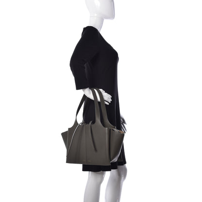 Celine Calfskin Small Tri-Fold Shoulder Bag Anthracite 2 of 10